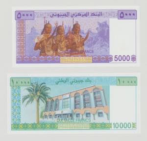Djibouti, 10 000 Francs, ND, Q.001 ... 
