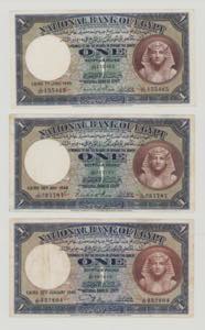Egypt, 1 & 1 & 1 Egyptian Pound, 27.1.1945, ... 