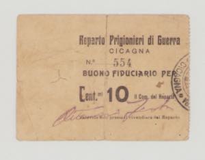 Italy, POW, WWI., Cicagna, 5 ... 