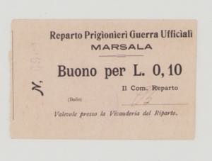 Italy, POW, WWI., Marsala, 10 Centesimi,  ... 