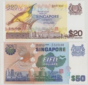 Singapore 20 Dollars, ND, A/33 ... 