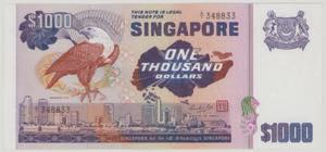 Singapore 1000 Dollars, no date, A/1 348833, ... 