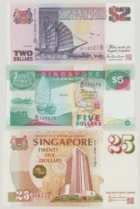 Singapore 25 Dollars, ND, 278717, P33, BNB ... 