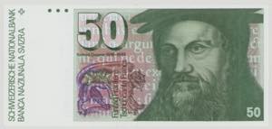 Switzerland 50 Francs, 1985, 85F 1052671, ... 