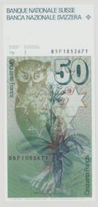 Switzerland 50 Francs, 1985, 85F ... 