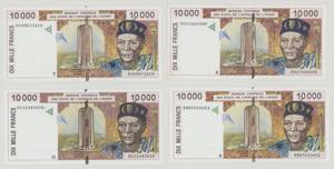 West African States 10000 Francs, 1999, A ... 