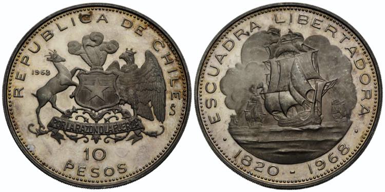 Republik / Republic 10 Pesos 1968 ... 