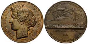 Paris III Republik 1870-1940 Bronzemedaille ... 