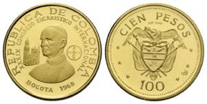 Republik, seit 1886 100 Pesos 1968 Bogota ... 