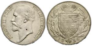 Johann II. 1858-1929 5 Franken 1924 37.0 ... 