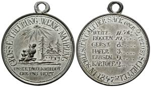 Schlesien Zinnmedaille / Pewter medal 1847 ... 