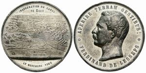 Weissmetallmedaille / White metal medal 1869 ... 