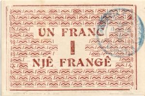 Banknoten  1 Franc 1917. 107 × 72 ... 
