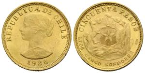 Republik / Republic 50 Pesos 1926. 24.0 mm. ... 