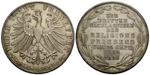 Frankfurt  2 Gulden 1855. 36.0 mm. Silber / ... 