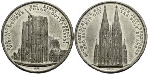 Köln, Stadt  Zinnmedaille / Tin medal 1842. ... 