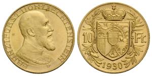 Franz I. 1929-1938 10 Franken 1930 19.0 mm. ... 