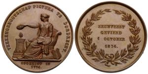 Lot  Bronzemedaillen / Bronze medals 1874. ... 