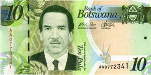 Botswana Republik Bank of Botswana 10 Pula ... 