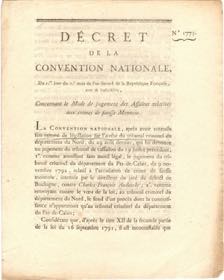 Frankreich Mandate  1791 - 93. Gesetz über ... 