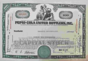 USA Pepsi-Cola United Bottlers, INC: Share ... 