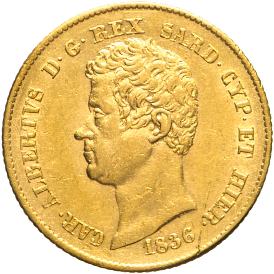 20 Lire 1836 Genova - Mont. 54, Varesi 42; Au ... - Sima - Numismatic ...