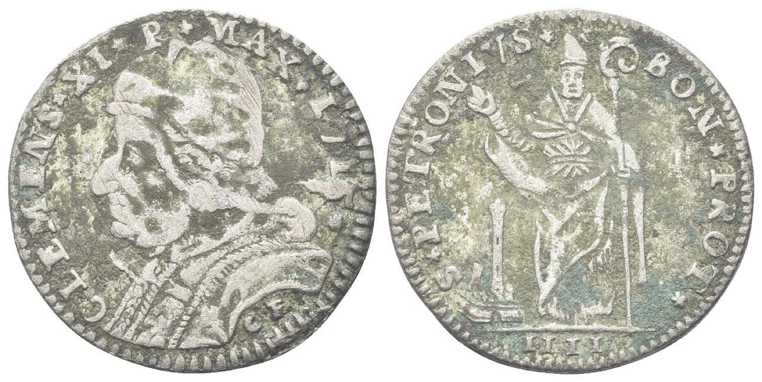 BOLOGNA Clemente XI (Gian Francesco Albani), ... - Numismatica Ranieri  Numismatic Auctions, image size:1500x752