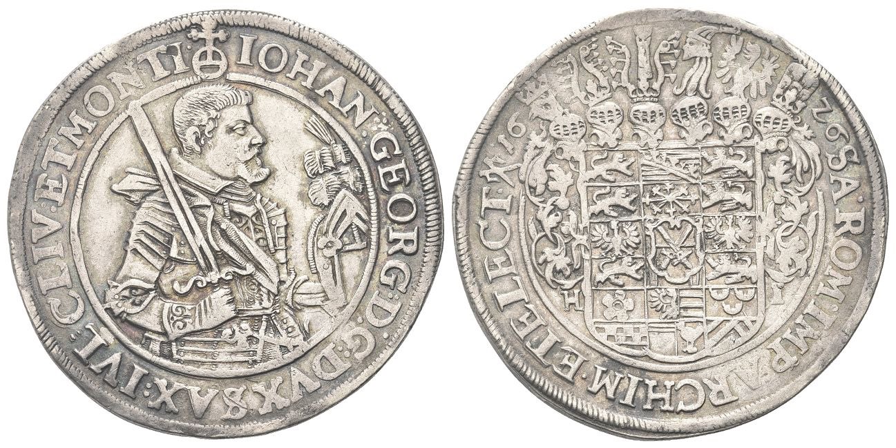 GERMANIA Sassonia. Johann Georg I, 1611-1656. ... - Numismatica Ranieri  Numismatic Auctions, image size:1297x649