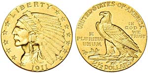 USA.  Federazione.   2,5 Dollari 1911 ... 