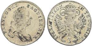 AUSTRIA - Francesco I, 1745-1765. 3 Kreuzer ... 