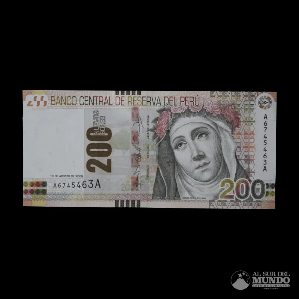 Peru. 200 Soles 13 de Agosto de 2009. Serie AA. ... - Al sur del Mundo -  Subastas Numismáticas