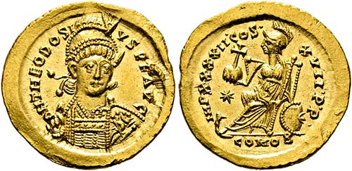 (D)   Theodosius II. (402-450).  ... 