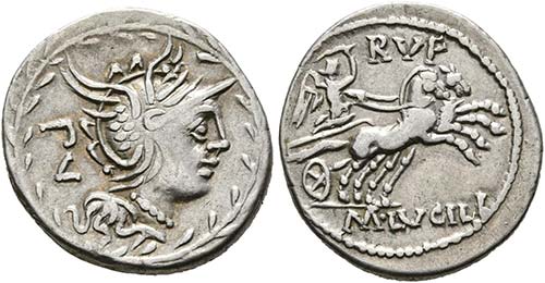 M. Lucilius Rufus - Denarius (3,88 ... 