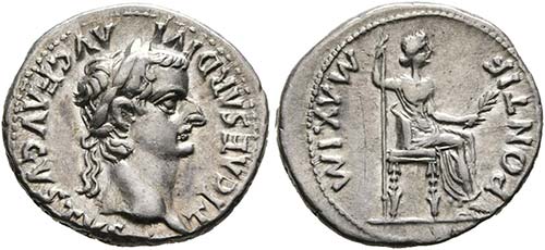 Tiberius (14-37) - Denarius (3,78 ... 