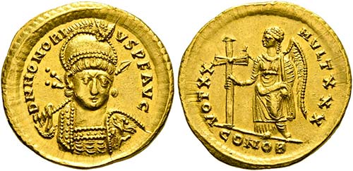 Honorius (393-423) - Solidus (4,44 ... 