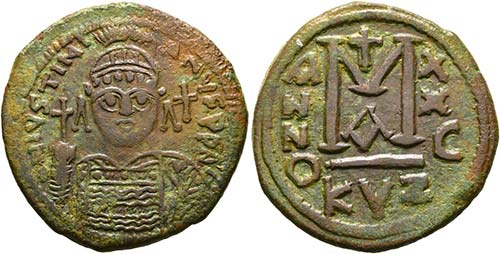 Iustinianus I. (527-565) - Follis ... 