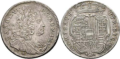 Carlo III/VI 1707-1734 - 1/2 ... 
