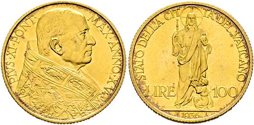 Pius XI. 1922-1939 - 100 Lire ... 