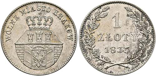 POLEN - Krakau - Zloty 1835  ... 