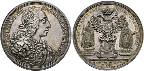 Karl VII. 1742-1745 - AR-Medaille ... 