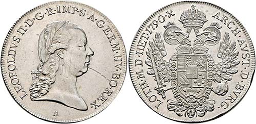 Leopold II. 1790-1792 - 1/2 Taler ... 