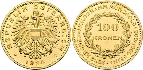 1. Republik 1918-1938 - 100 Kronen ... 