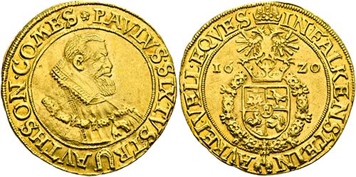 Paul Sixtus 1550-1621 - 5 Dukaten ... 