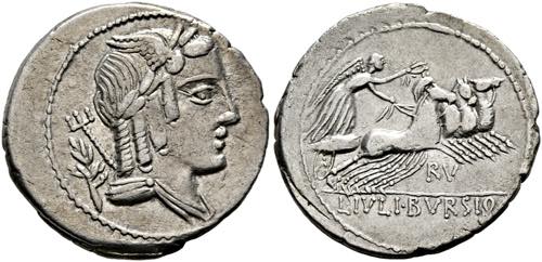 L. Iulius Bursio - Denarius (3,85 ... 