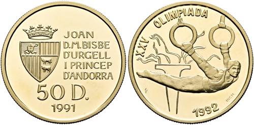 ANDORRA - 50 Diners (13,18g) 1991 ... 