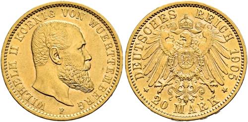 Wilhelm II. 1891-1918 - 20 Mark ... 