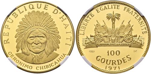 HAITI - 100 Gourdes 1971, Indianer ... 