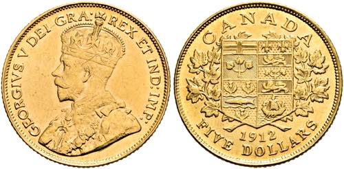 George V. 1910-1936 - 5 Dollars ... 