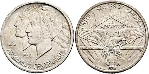 U S A - 1/2 Dollar 1936 Arkansas  ... 