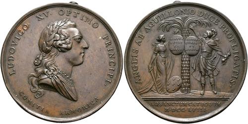 Ludwig XV. 1715-1774 - AE-Medaille ... 